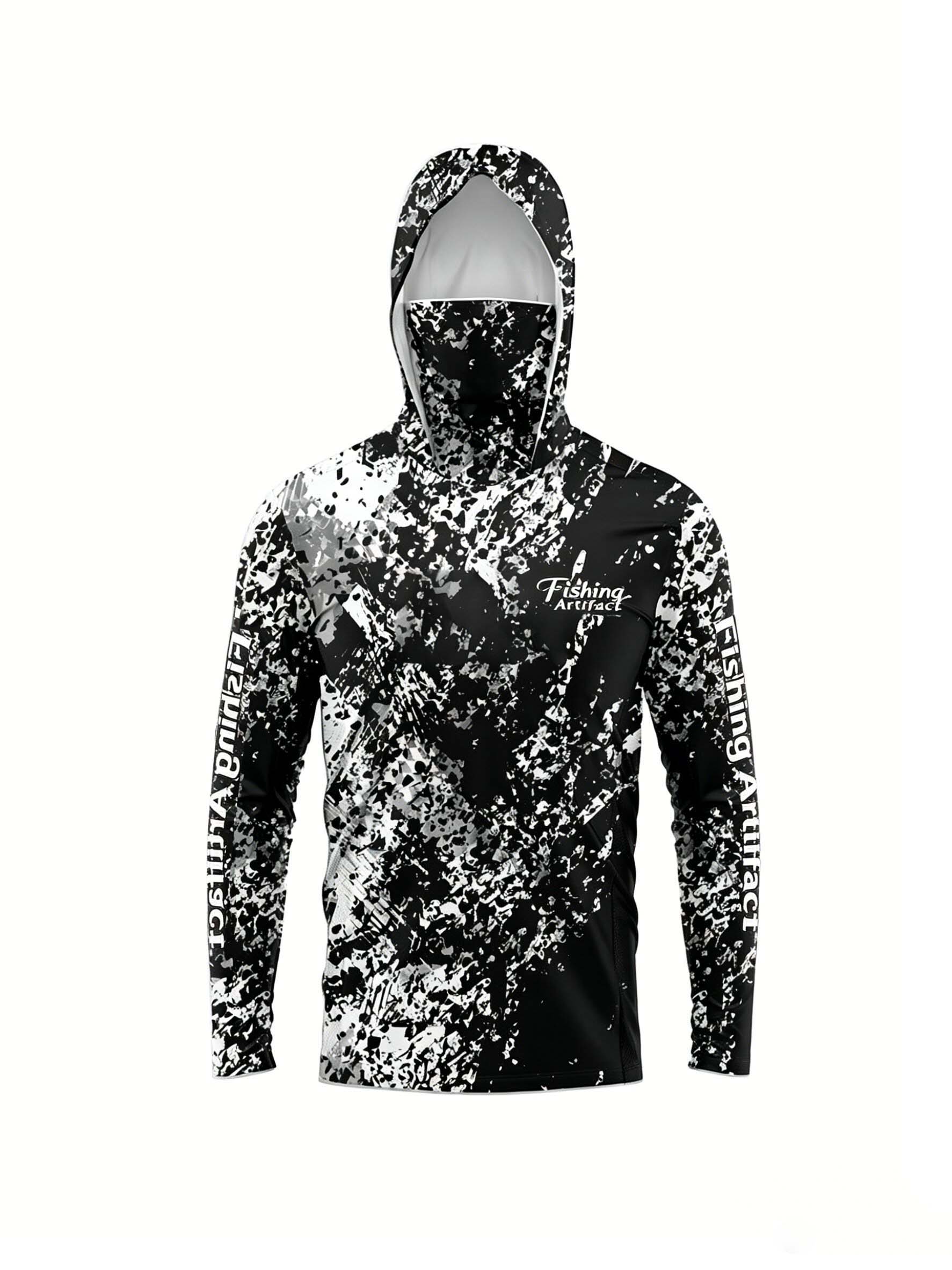 Sports Mask Breathable - Hoodie Memancing Pria Motif 3D untuk