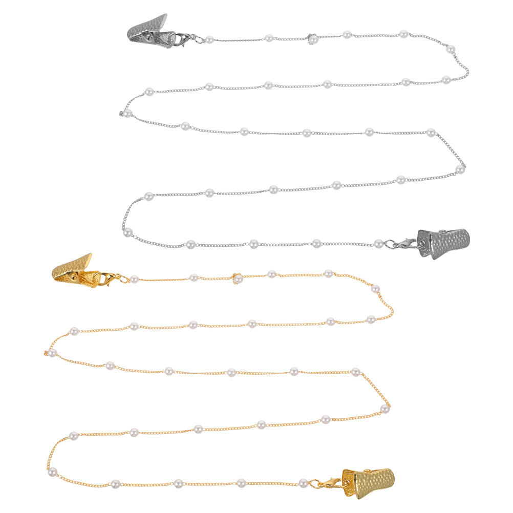 Mask Chain Holder - 2Pcs Tali Kacamata Berhias Mutiara untuk